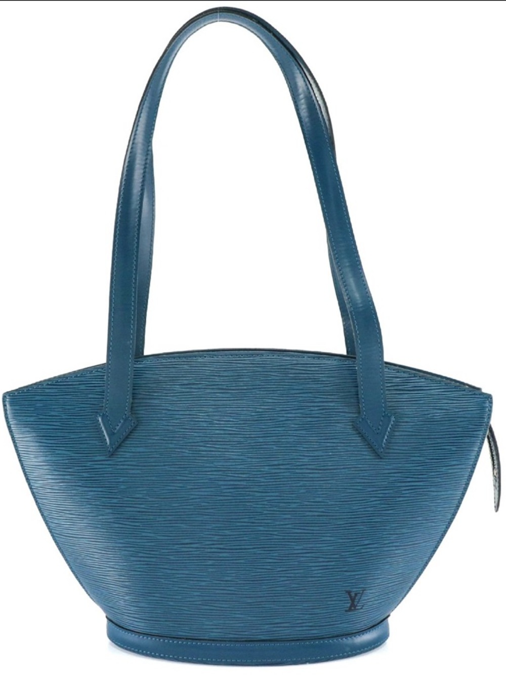 Louis Vuitton Teal Blue Epi Leather Shoulder Tote